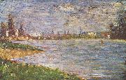 Georges Seurat Die beiden Ufer painting